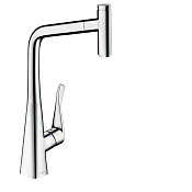 Hansgrohe Metris Select M71 Смеситель для кухонной мойки однорыч. 320, с выдв. изливом цвет: хром 73803000