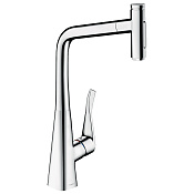 Hansgrohe Metris Select M71 Смеситель для кухонной мойки однорыч. 320, с выдв. изливом цвет: хром 73820000