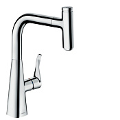 Hansgrohe Metris Select Смеситель для кухонной мойки, с выдвижным изливом, цвет: хром 14857000