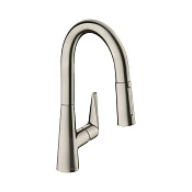 Hansgrohe Talis M51 Смеситель для кухонной мойки однорыч. 160, с выдв. излив. цвет: нержав. сталь 73850800