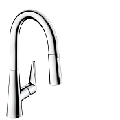 Hansgrohe Talis M51 Смеситель для кухонной мойки однорычажный 160 с выдвижным изливом, цвет: хром 73850000