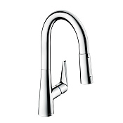 Hansgrohe Talis M51 Смеситель для кухонной мойки однорычажный 160 с выдвижным изливом, цвет: хром 72815000