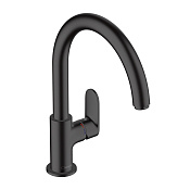 Hansgrohe Vernis Blend M35 Смеситель для кухонной мойки 260 однорычажный, цвет: матовый черный 71870670