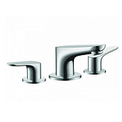 Hansgrohe Focus Смеситель для раковины на 3 отверстия двухвентильный, с донным клапаном, цвет: хром 31937000