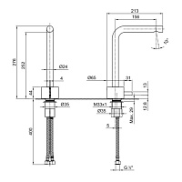 Fantini AF/21 Смеситель для раковины, 1 отв., цвет Matt British Gold PVD 27 P6 A506WF