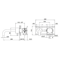 Fantini AF/21 Смеситель для раковины, встраиваемый, цвет хром 27 02 A613B