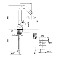 Fantini I Balocchi Смеситель для раковины, 1 отв., излив 11,5 cм, цвет белый матовый 60 29 0556F
