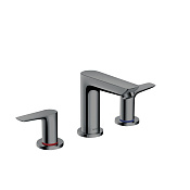 Hansgrohe Talis E Смеситель для раковины на 3 отверстия, цвет: шлифованный черный хром 71733340