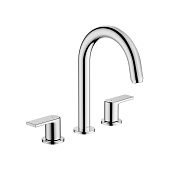 Hansgrohe Vernis Shape Смеситель для раковины на 3 отверстия двухвентильный, цвет: хром 71563000