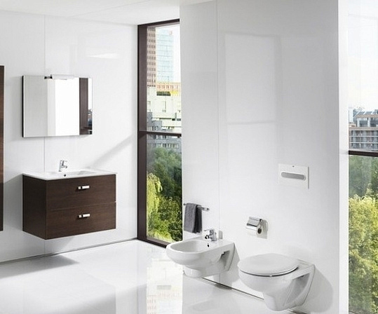 Roca Victoria Чаша подвесного унитаза 35,5х52,5 см, без крышки, цвет: белый глянцевый 34630300R