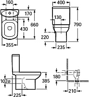 Унитаз-компакт Roca Dama Senso 342517000