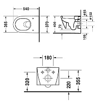 Duravit Starck Унитаз подвесной 54х37 cм, цвет белый 2534090000