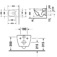 Duravit Happy D.2 Унитаз подвесной безободковый 54х36,5 cм, цвет белый 2222090000