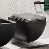 Duravit Happy D.2 Унитаз Rimless подвесной 36,5x54 cм, цвет: антрацит матовый 2222098900
