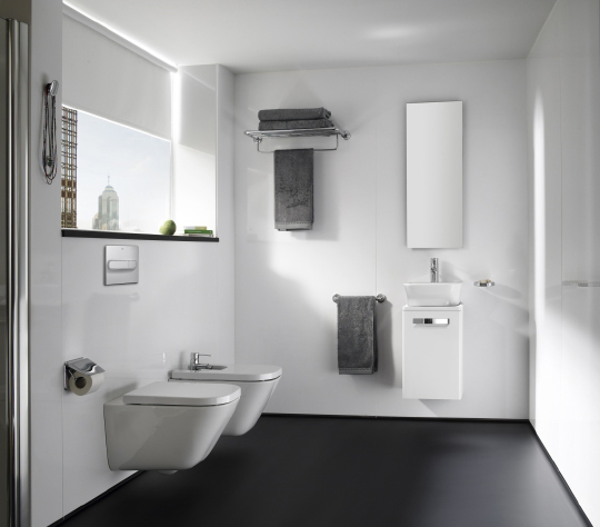 Roca Gap Чаша подвесного унитаза 34х54 см, безободковый, без крышки, цвет: белый глянцевый 34647L000