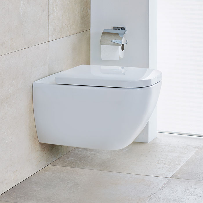 Duravit Happy D.2 Унитаз подвесной безободковый 54х36,5 cм, WonderGliss, цвет: белый 22220900001