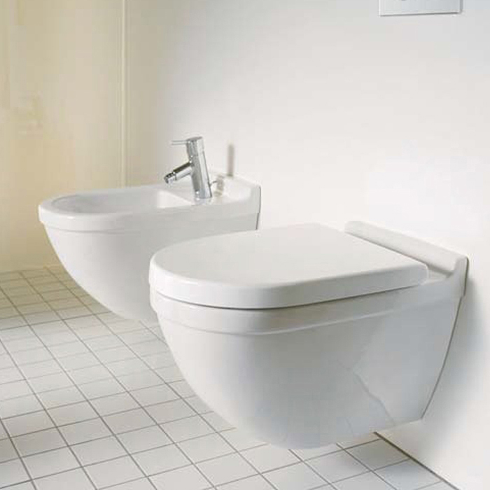 Duravit Starck 3 Унитаз подвесной безободковый, 54х36 cм, Durafix, цвет белый 2527090000