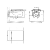 Gessi Eleganza Унитаз подвесной в комплекте с сиденьем Soft Close и сифоном, цвет белый 46753#518