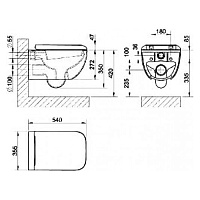 Gessi Унитаз подвесной 54х35,8 cм, в комплекте с крышкой-сиденьем, цвет белый глянцевый 39113#518