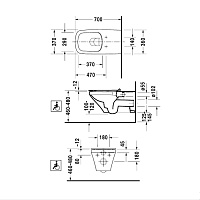 Duravit DuraStyle Унитаз Rimless подвесной без смывного края, для инвалидов на колясках 2559090000