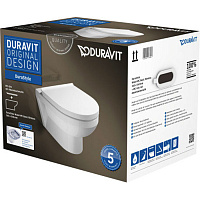 Duravit DuraStyle Комплект: подвесной унитаз Basic Rimless 36,5х54 см 45620900A1 (256209+002079)
