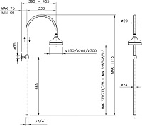 Душевая стойка Nicolazzi Classic Shower 5712WSDB20