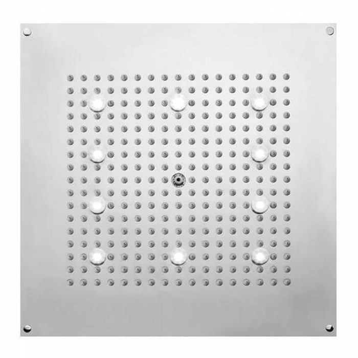 Bossini Cube Потолочный душ встраиваемый 47 см, 1 вид струи, LED цвет: chrome H37453.030
