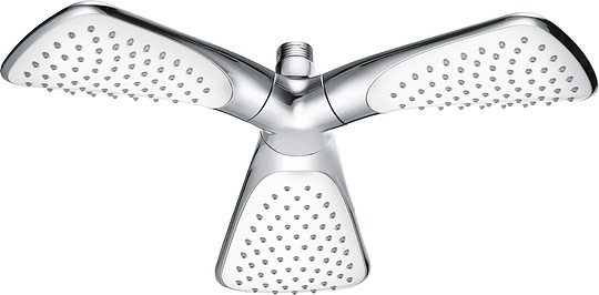 Kludi Fizz Верхний душ тройной 34 см, с 1 режимом струи, без кронштейна, цвет: хром 6757805-00