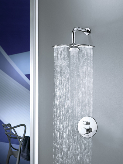 Kludi Fizz Верхний душ тройной 34 см, с 1 режимом струи, без кронштейна, цвет: хром 6757805-00