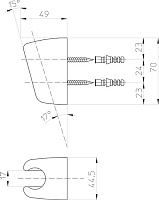 Bossini Держатель для душа, цвет: chrome C04000.030