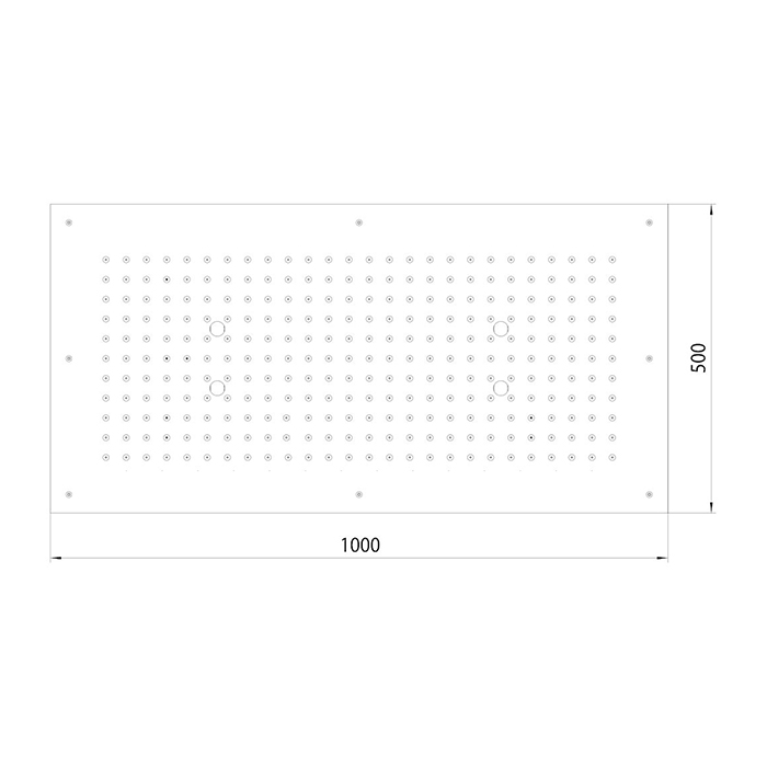 Bossini Rectangular Потолочный душ встраиваемый 100x50 см, 1 вид струи, цвет: chrome WI0375.030