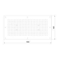 Bossini Rectangular Потолочный душ встраиваемый 100x50 см, 1 вид струи, цвет: chrome WI0375.030