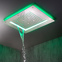 Bossini Frame Потолочный душ встраиваемый 60x50 см, 3 вида струи, LED RGB, цвет: chrome HI0930.030