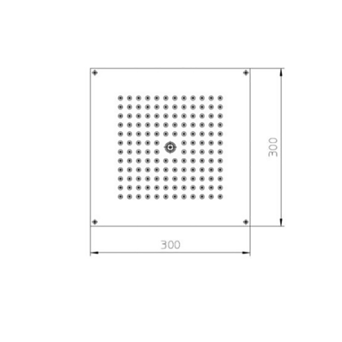 Bossini Cube Верхний душ 30 см, 1 вид струи, кронштейн настенный 40 см, цвет: chrome H77603.030