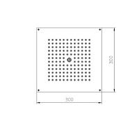 Bossini Cube Верхний душ 30 см, 1 вид струи, кронштейн настенный 40 см, цвет: chrome H77603.030