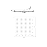 Bossini Cube Потолочный душ встраиваемый 67 см, 1 вид струи, цвет: chrome I01606.030