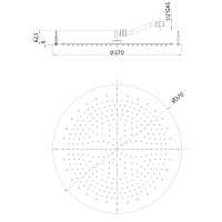 Bossini Oki Потолочный душ встраиваемый d37 см, 1 вид струи, цвет: chrome I01600.030