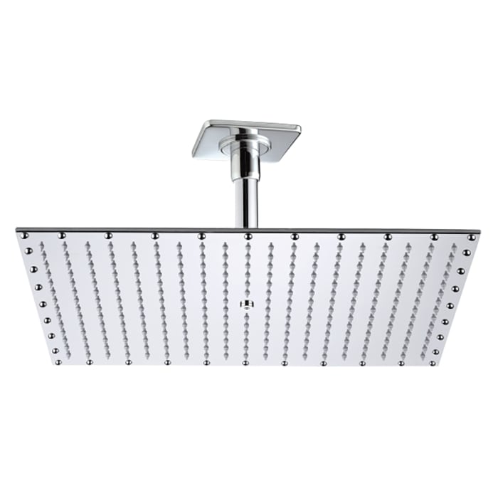 Bossini Rectangular Верхний душ 40x30 см, 1 вид струи, кронштейн потолочный 15 см, цвет: chrome H29607.030