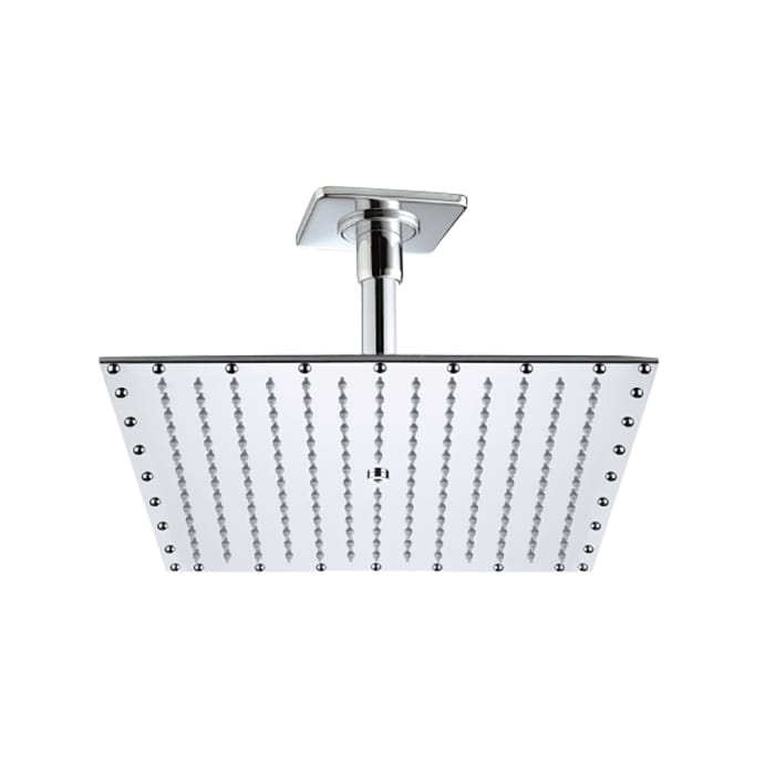 Bossini Rectangular Верхний душ 40 см, 1 вид струи, кронштейн потолочный 15 см, цвет: chrome H29604.030