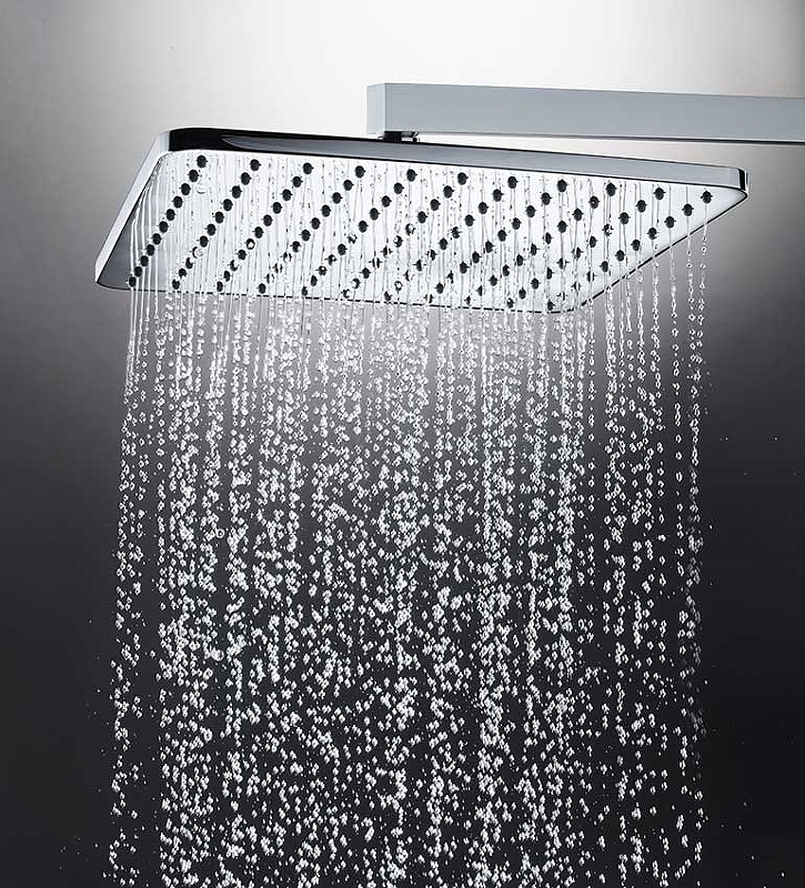 Bossini Cosmo Верхний душ 28 см, 1 вид струи, кронштейн настенный 40 см, цвет: chrome H69598H.030