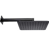 Bossini Cosmo Верхний душ 28 см, 1 вид струи, кронштейн настенный 40 см, цвет: mat black H69598.073