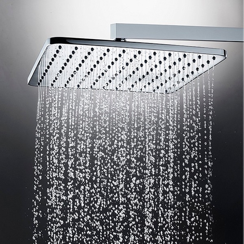 Bossini Cosmo Верхний душ 28 см, 1 вид струи, кронштейн настенный 40 см, цвет: mat black H69598.073