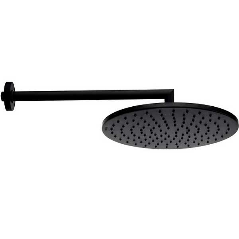 Bossini Cosmo Верхний душ d28 см, 1 вид струи, кронштейн настенный 40 см, цвет: mat black H70596.073