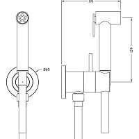 Cisal Shower Гигиенический душ, со шлангом 120 см, вывод с держателем, цвет: chrome CY00794521