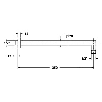 Cisal Shower Держатель верхнего душа настенный 35 см, цвет: Chrome DS01338021