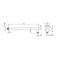 Cisal Shower Держатель верхнего душа настенный 40 см, цвет: Chrome DS01332021