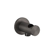 Gessi 316 Bath-Shower Держатель для лейки с выводом на 1/2, цвет: brushed black metal pvd 54161#707