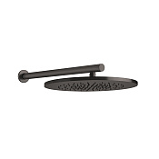 Gessi 316 Bath-Shower Верхний душ 36 см, кронштейн настенный 45 см, цвет: black metal brushed PVD 54148#707