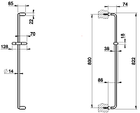 Gessi Goccia Душевая штанга 82,2 см, цвет: matte black 33644#299