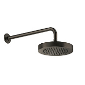 Gessi Inciso Верхний душ 21,8 см 1 вид струи, кронштейн настенный 38,9 см, цвет: matte black 58185#299